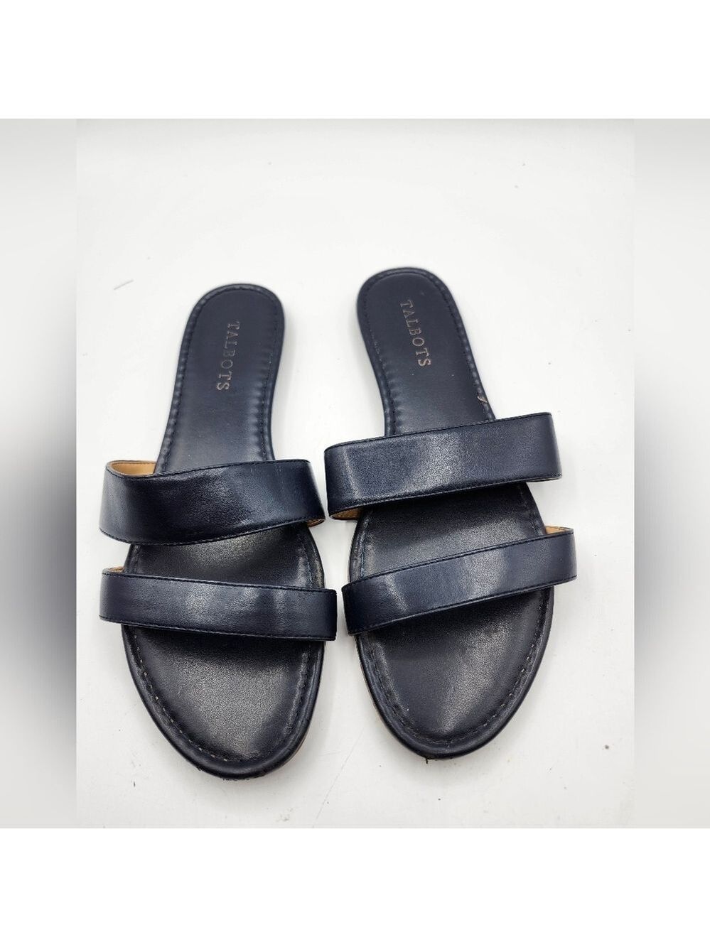 Talbots Women's Dark Blue Slide Sandals
